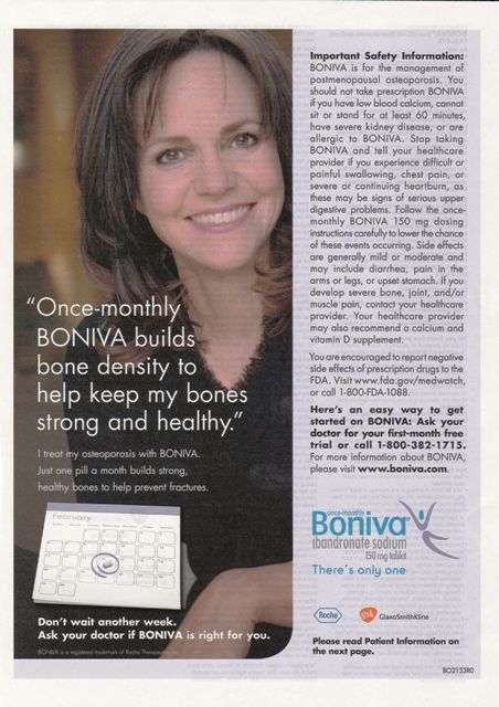 Sally Field Boniva Sally Field Boniva