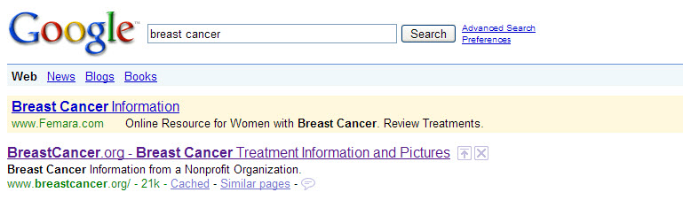 Google Breast Cancer Search Google Breast Cancer Search
