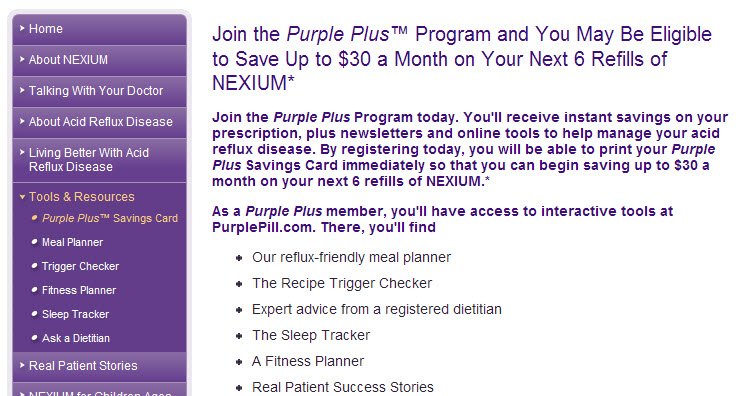 Nexium Purple Plus Program Nexium Purple Plus Program