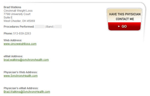 BariatricEdge Surgeon Locator Results BariatricEdge Surgeon Locator Results