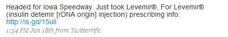 race with insulin tweet race with insulin tweet
