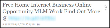 MLM spam on Twitter MLM spam on Twitter