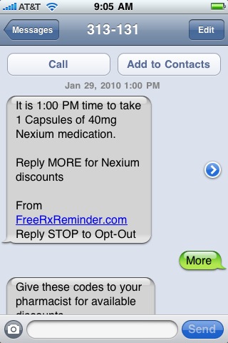 Free Rx Reminder SMS 1 Free Rx Reminder SMS 1